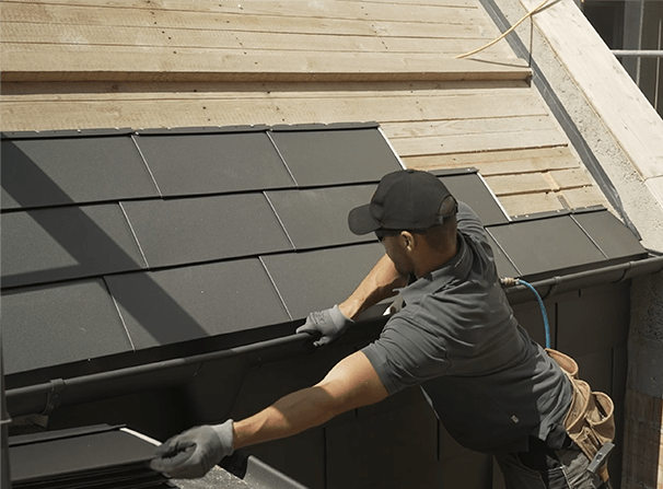 Haushaut Solardach Dach Verlegung